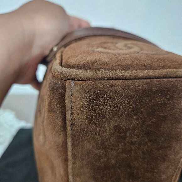 Chanel brown suede shoulder bag - Picture 4 of 16